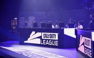 Call of Duty League main stage with players sat in front of monitors