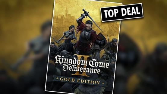 Kingdom Come: Deliverance II Gold Edition cover art with a black and white "TOP DEAL" logo in the corner.