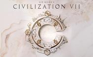 Sid Meier's Civilization VII cover art featuring an embossed, decorative "C" in front of a light beige background.