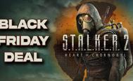 S.T.A.L.K.E.R. 2 cover featuring a character in a gas mask next to "BLACK FRIDAY DEAL" branding.
