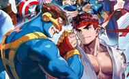 Cyclops and Ryu shake hands in the Marvel vs Capcom Fighting Collection
