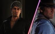 Kazuma Kiryu in Like A Dragon: Infinite Wealth and RDR2's Arthur Morgan.