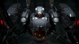 Armored Core 6 mechs in a line.